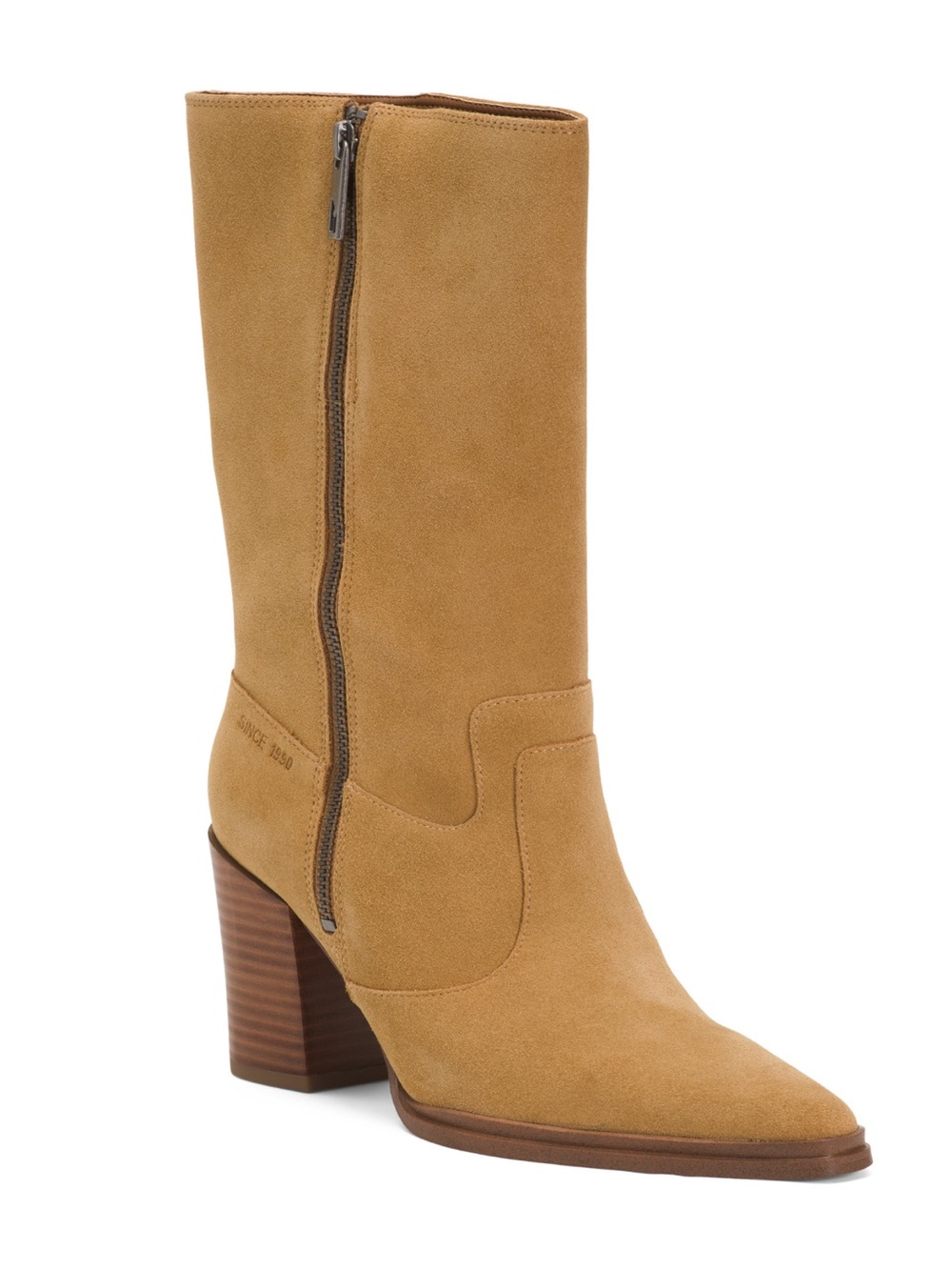 Franco Sarto Brown suede jaxon mid shaft boots NWT